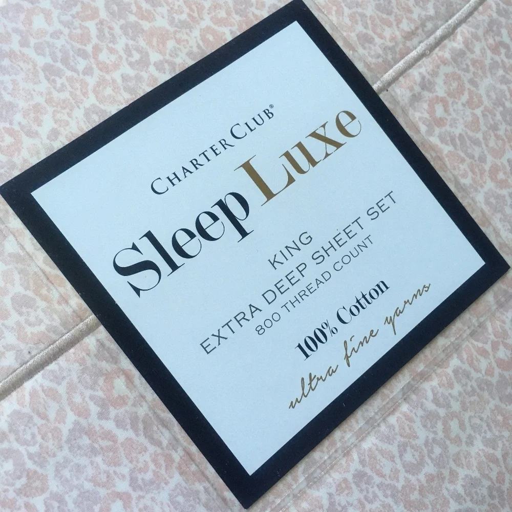 brand new Charter Club Sleep Luxe 800 TC 100% Cotton KING EXTRA DEEP Sheet Set